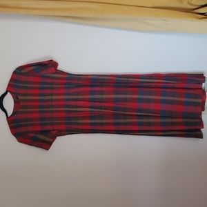 Vintage 90s Positive Attitude Plaid Tartan Dress